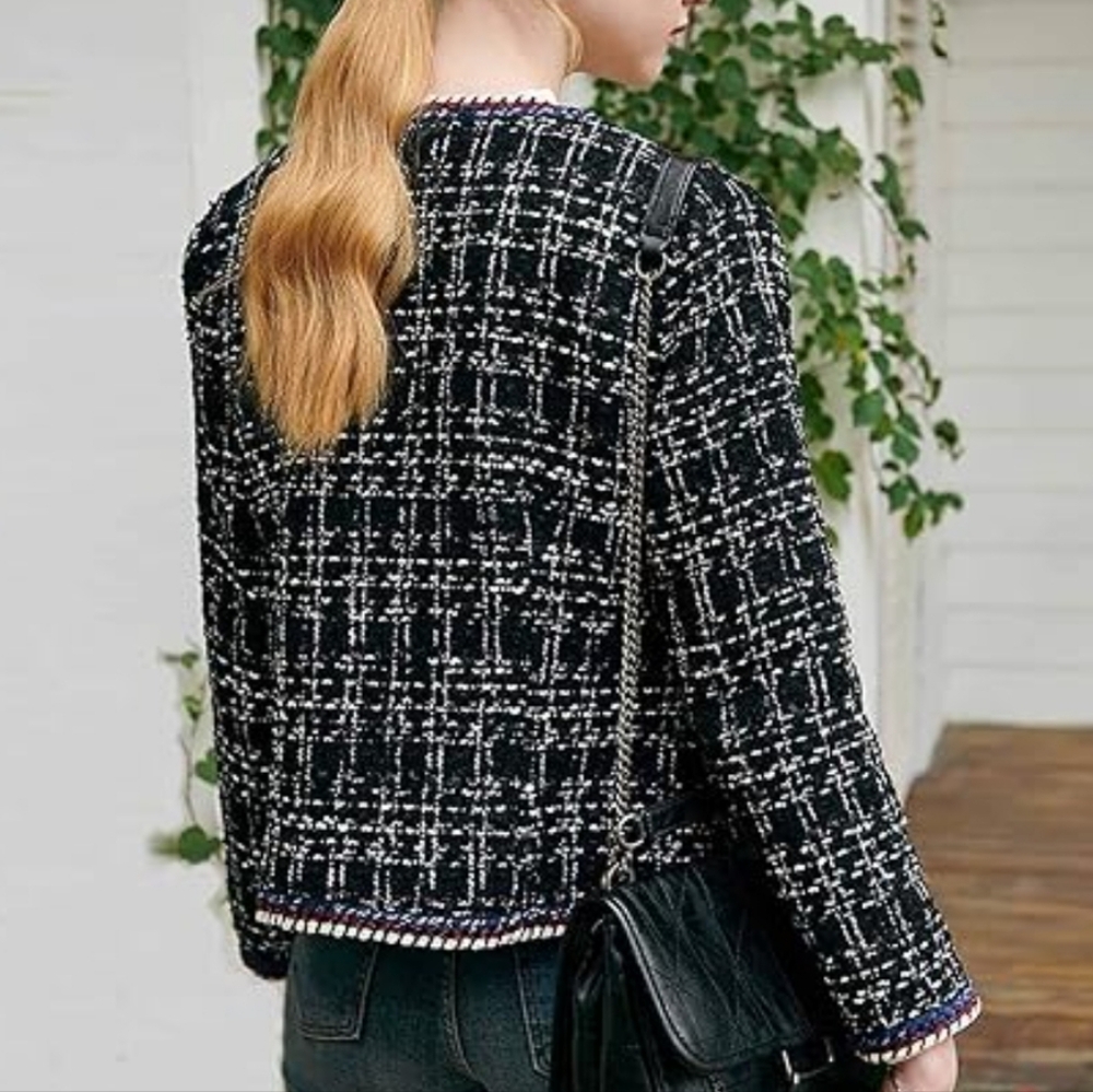JM COLLECTION | Bouclé Tweed Blazer S/M - Picture 9 of 9